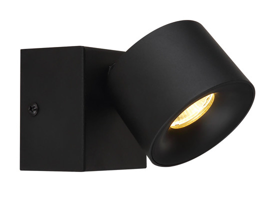 Globo Rae LED LED Strahler 6W Warmweiß Schwarz Matt, Metall Ø7,2cm 56961-1B