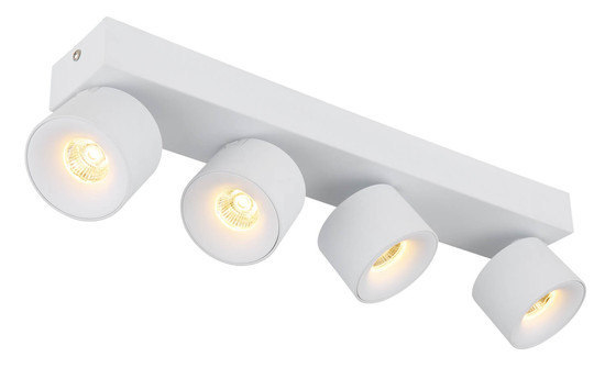 Globo Rae LED LED Strahler 4-fach 6W Warmweiß Weiß Matt, Metall Ø7,2cm 56961-4W
