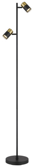 Globo Brisbon GU10 Stehleuchte 2-fach 5W Schwarz Matt, Metall Ø5,5cm 57850S