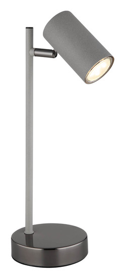 Globo Robby GU10 Tischleuchte 5W Schwarz-Chrom, Metall Ø5,5cm 57911TS