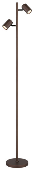 Globo James GU10 Stehleuchte 2-fach 5W Bronzefarben Matt, Metall Ø6cm 57919S