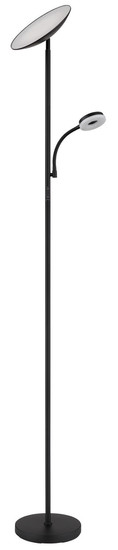 Globo Skopo LED Deckenfluter 20W CCT Schwarz Matt, Metall Ø25cm 58011