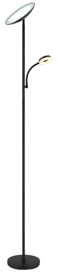 Globo Skopo LED Deckenfluter 20W CCT Schwarz Matt, Metall Ø25cm 58011
