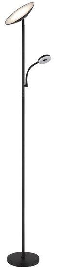 Globo Skopo LED Deckenfluter 20W CCT Schwarz Matt, Metall Ø25cm 58011