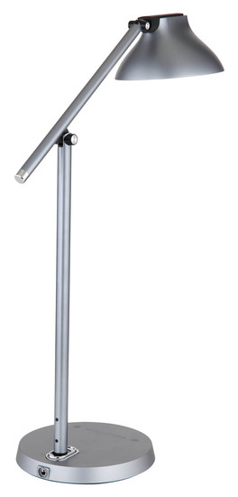 Globo Halvar LED Tischleuchte 8W Neutralweiß Grau Matt, Aluminium Memoryfunktion Ø15cm 58437G