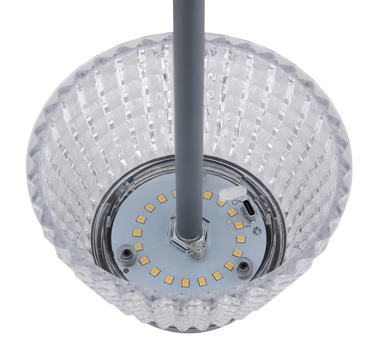 Globo Lora LED Tischleuchte 1W Warmweiß Anthrazit Matt, Metall Ø13,5cm 58456A