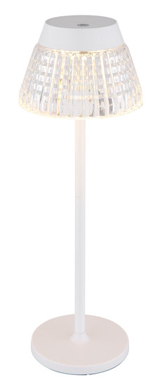 Globo Lora LED Tischleuchte 1W Warmweiß Weiß Matt, Metall Ø13,5cm 58456W