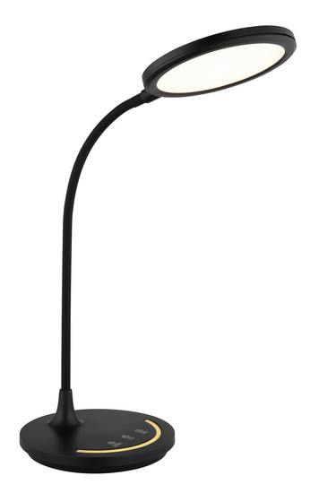 Globo Kenny LED Tischleuchte 12W CCT Schwarz Matt Nachtlicht Memoryfunktion Ø15,4cm 58483