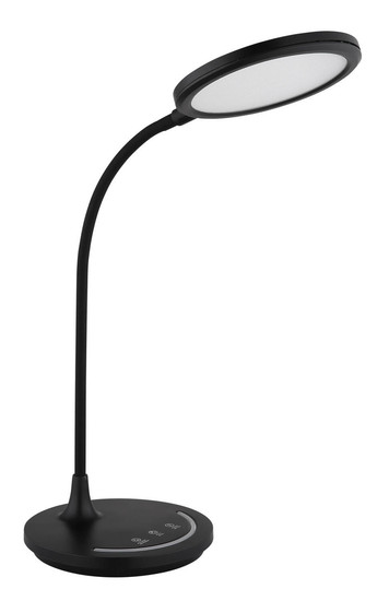 Globo Kenny LED Tischleuchte 12W CCT Schwarz Matt Nachtlicht Memoryfunktion Ø15,4cm 58483