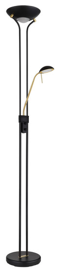 Globo Leonas LED Stehleuchte 20W Warmweiß Schwarz Matt, Metall 180cm 59020B