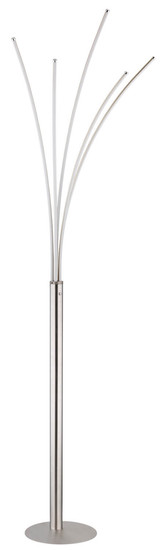 Globo Bizzy LED Stehleuchte 36W Warmweiß Nickel Matt, Metall 187cm 59229N