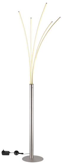 Globo Bizzy LED Stehleuchte 36W Warmweiß Nickel Matt, Metall 187cm 59229N