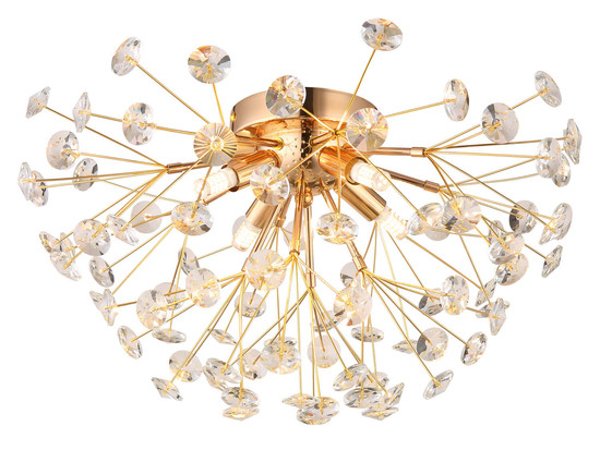 Globo Katrina G9 Deckenleuchte 4-fach 3,50W Warmweiß Goldfarben, Metall Ø45cm 64135D