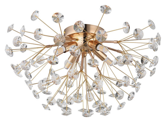 Globo Katrina G9 Deckenleuchte 4-fach 3,50W Warmweiß Goldfarben, Metall Ø45cm 64135D