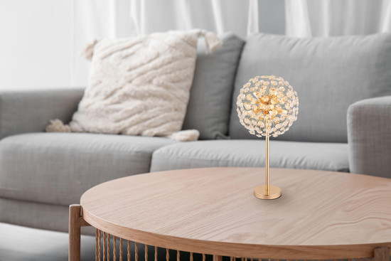 Globo Katrina G9 Tischleuchte 8-fach 3,50W Warmweiß Goldfarben, Metall Ø35cm 64135T