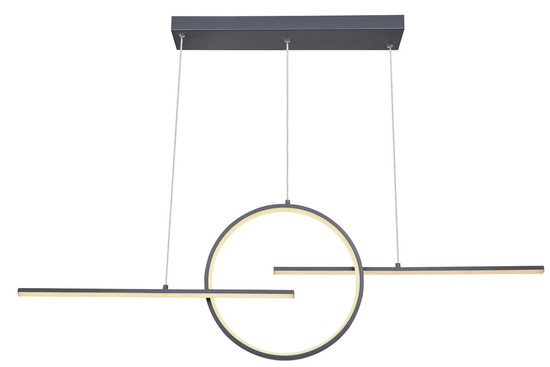 Globo Barral LED Hängeleuchte 50W CCT Graphit, Metall Fernbedienung Nachtlicht Memoryfunktion 150cm 67121-50G