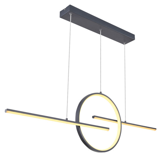 Globo Barral LED Hängeleuchte 50W CCT Graphit, Metall Fernbedienung Nachtlicht Memoryfunktion 150cm 67121-50G