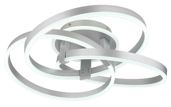 Globo Herwig LED Deckenleuchte 56W CCT Aluminium Gebürstet Fernbedienung Nachtlicht Memoryfunktion 20cm 67163-56