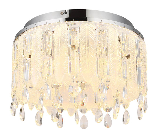 Globo Klunka LED Deckenleuchte 38W CCT Verchromt, Metall Fernbedienung Nachtlicht Memoryfunktion Ø38cm 67176-38D