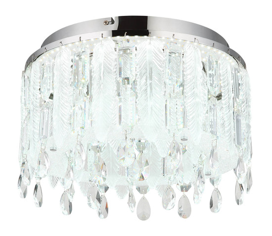 Globo Klunka LED Deckenleuchte 38W CCT Verchromt, Metall Fernbedienung Nachtlicht Memoryfunktion Ø38cm 67176-38D