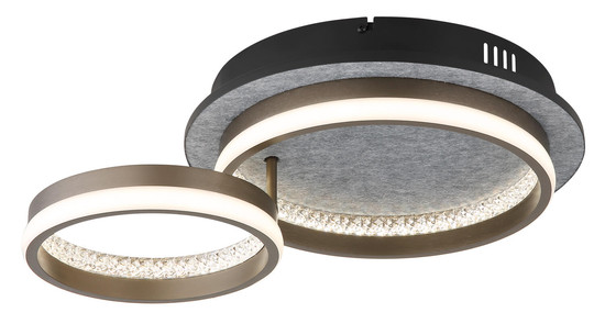 Globo Della LED Deckenleuchte 30W CCT Schwarz Matt, Metall Nachtlicht Memoryfunktion 14cm 67179D1