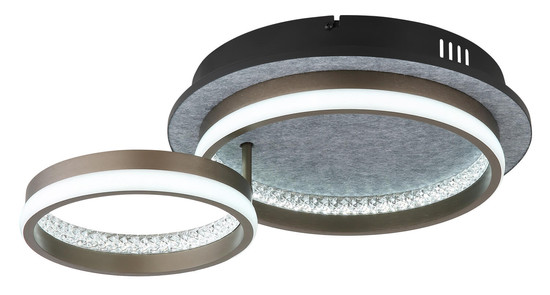 Globo Della LED Deckenleuchte 30W CCT Schwarz Matt, Metall Nachtlicht Memoryfunktion 14cm 67179D1
