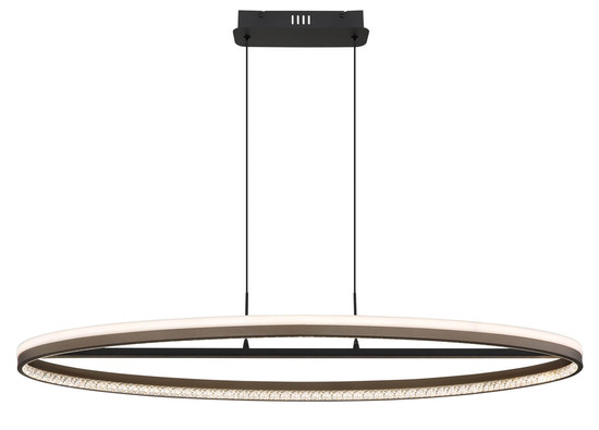 Globo Della LED Hängeleuchte 60W CCT Schwarz Matt, Metall Nachtlicht Memoryfunktion 150cm 67179H1