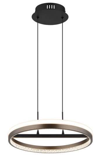 Globo Della LED Hängeleuchte 40W CCT Schwarz Matt, Metall Nachtlicht Memoryfunktion Ø39,7cm 67179H