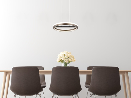 Globo Della LED Hängeleuchte 40W CCT Schwarz Matt, Metall Nachtlicht Memoryfunktion Ø39,7cm 67179H