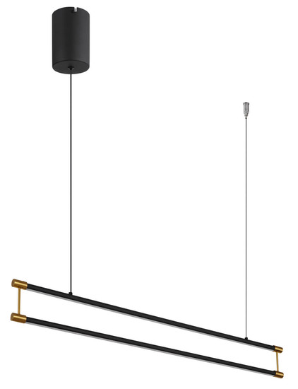 Globo Kayson LED Hängeleuchte 30W Warmweiß Schwarz Matt, Metall 150cm 67184-30
