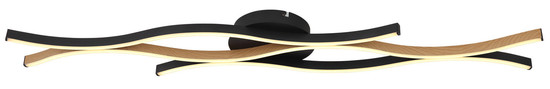 Globo Geronimo LED Deckenleuchte 35W Warmweiß Schwarz Matt, Metall 6cm 67206DW