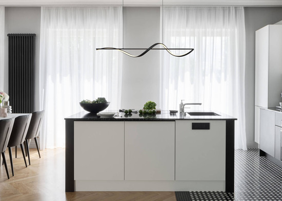 Globo Violino LED Hängeleuchte 24W Warmweiß Schwarz Matt, Metall 150cm 67207-24