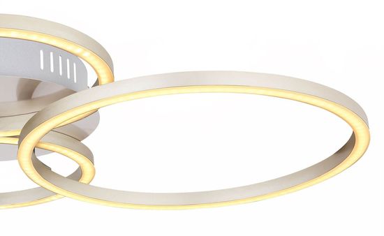 Globo Kendy LED Deckenleuchte 40W Warmweiß Nickel Matt, Metall 7,5cm 67233-40N