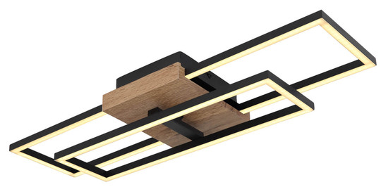 Globo Kendra LED Deckenleuchte 18W Warmweiß Schwarz Matt, Metall 10cm 67276-18