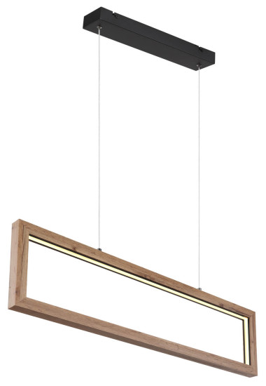 Globo Mandera LED Hängeleuchte 24W Warmweiß Schwarz Matt, Metall 120cm 67287H
