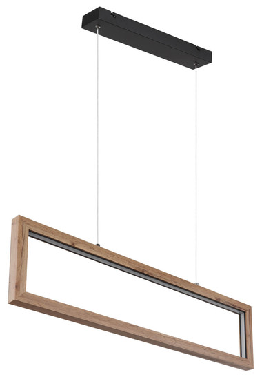 Globo Mandera LED Hängeleuchte 24W Warmweiß Schwarz Matt, Metall 120cm 67287H