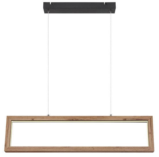 Globo Mandera LED Hängeleuchte 24W Warmweiß Schwarz Matt, Metall 120cm 67287H
