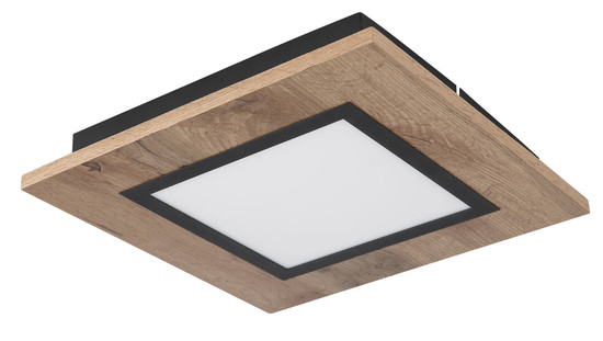 Globo Lea LED Deckenleuchte 12W Warmweiß Schwarz Matt, Metall 4,5cm 67292D2