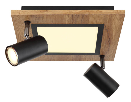 Globo Ulla LED Deckenleuchte 12W Warmweiß Schwarz Matt, Metall Memoryfunktion Ø5,5cm 67306D