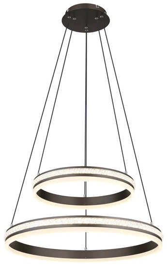 Globo Grouni LED Hängeleuchte 60W CCT Titanfarben Gebürstet, Metall Fernbedienung Nachtlicht Memoryfunktion 120cm 67314-60H