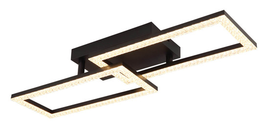 Globo Sapena LED Deckenleuchte 20W Warmweiß Schwarz Matt, Metall 9,3cm 67328-20