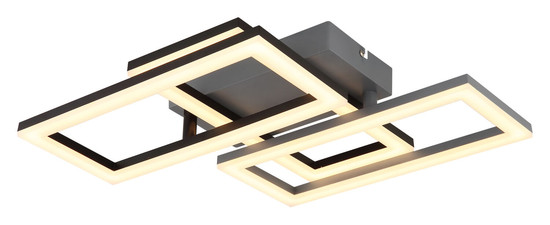 Globo Sapena LED Deckenleuchte 24W Warmweiß Schwarz Matt 9,3cm 67328-24O