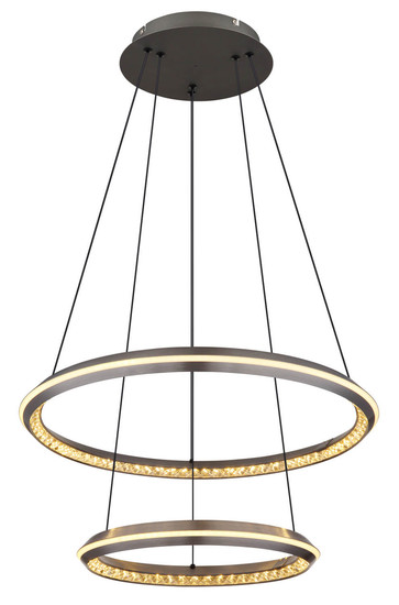 Globo Alaina LED Hängeleuchte 50W CCT Grau Matt, Metall Fernbedienung Nachtlicht Memoryfunktion Ø60cm 67329-50H