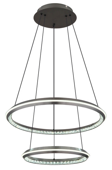 Globo Alaina LED Hängeleuchte 50W CCT Grau Matt, Metall Fernbedienung Nachtlicht Memoryfunktion Ø60cm 67329-50H