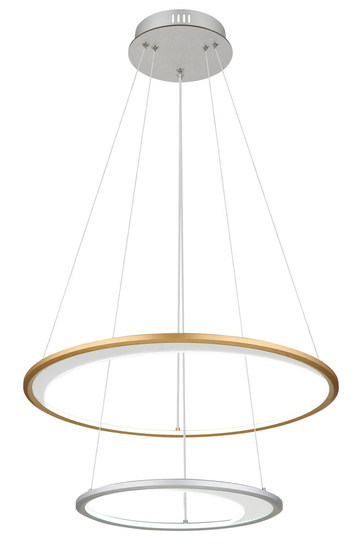 Globo Umbra LED Hängeleuchte 40W CCT Silberfarben, Aluminium Gebürstet Fernbedienung Nachtlicht Memoryfunktion 120cm 67333-44H