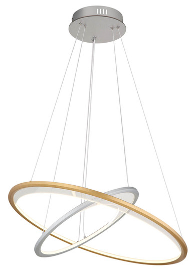 Globo Umbra LED Hängeleuchte 40W CCT Silberfarben, Aluminium Gebürstet Fernbedienung Nachtlicht Memoryfunktion 120cm 67333-44H