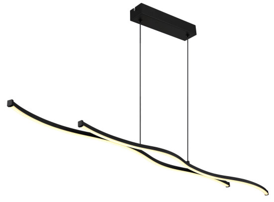 Globo Boyd LED Hängeleuchte 30W Warmweiß Schwarz Matt, Metall 120cm 67336-30H