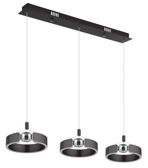 Globo Hendricks LED Hängeleuchte 36W Warmweiß Bronzefarben Gebürstet, Metall Ø22cm 67349-3H