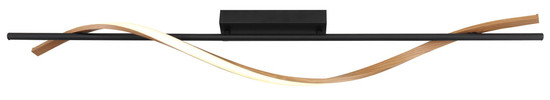 Globo Watkins LED Deckenleuchte 20,50W Warmweiß Schwarz Matt, Metall 17cm 67354D