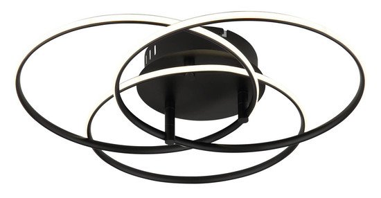 Globo Kombos LED Deckenleuchte 40W Neutralweiß Schwarz Matt, Metall Ø29cm 67355-40